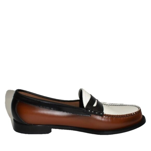 New! G.H. BASS Larson Contrast Penny Loafer Brown White Size 9.5 DD500 main image 5